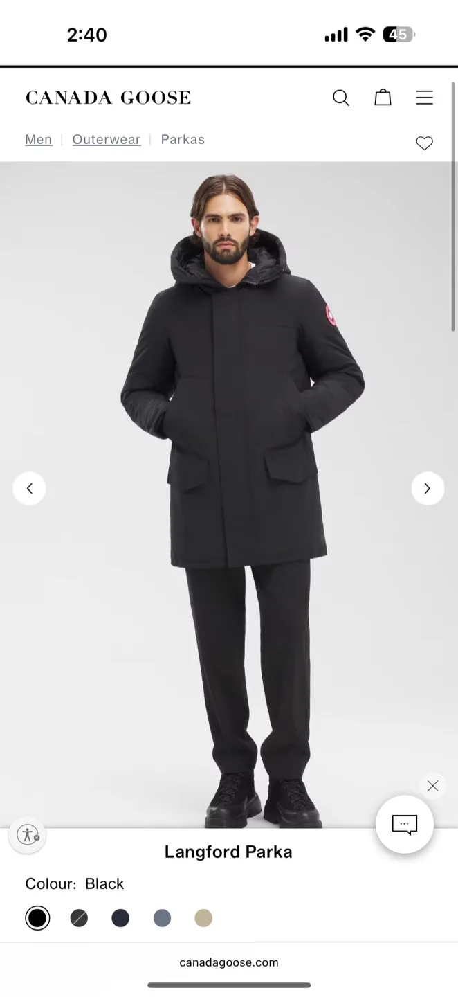 Canada Goose Langford Parka - Black - XL thumbnail