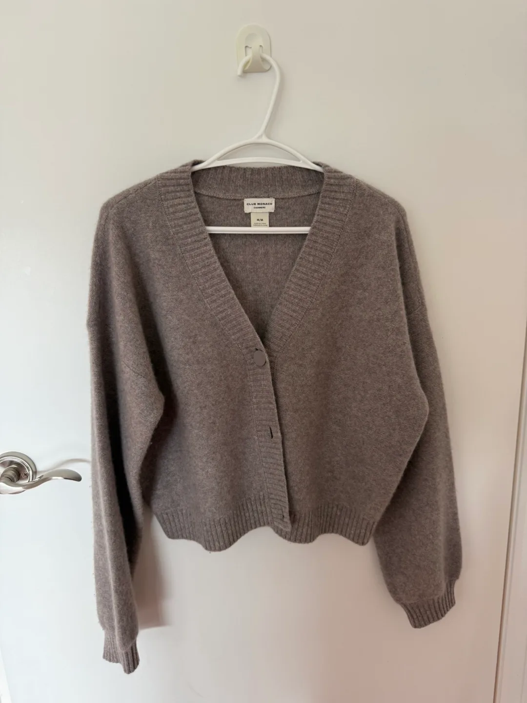 Club Monaco Cashmere Cropped Cardigan - Size M/M thumbnail