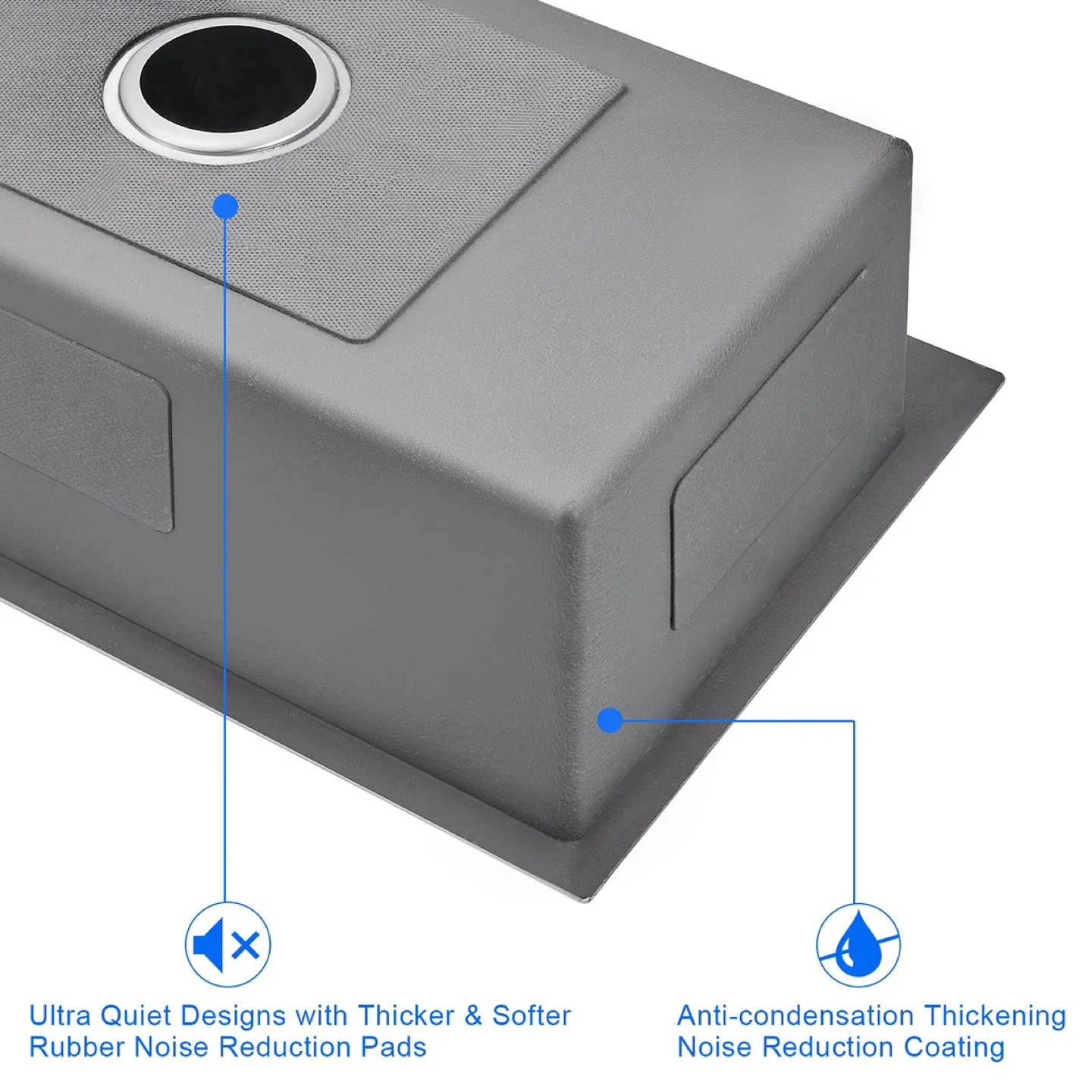 New MENATT 28" Drop-in Kitchen Sink Stainless image indicator(5)