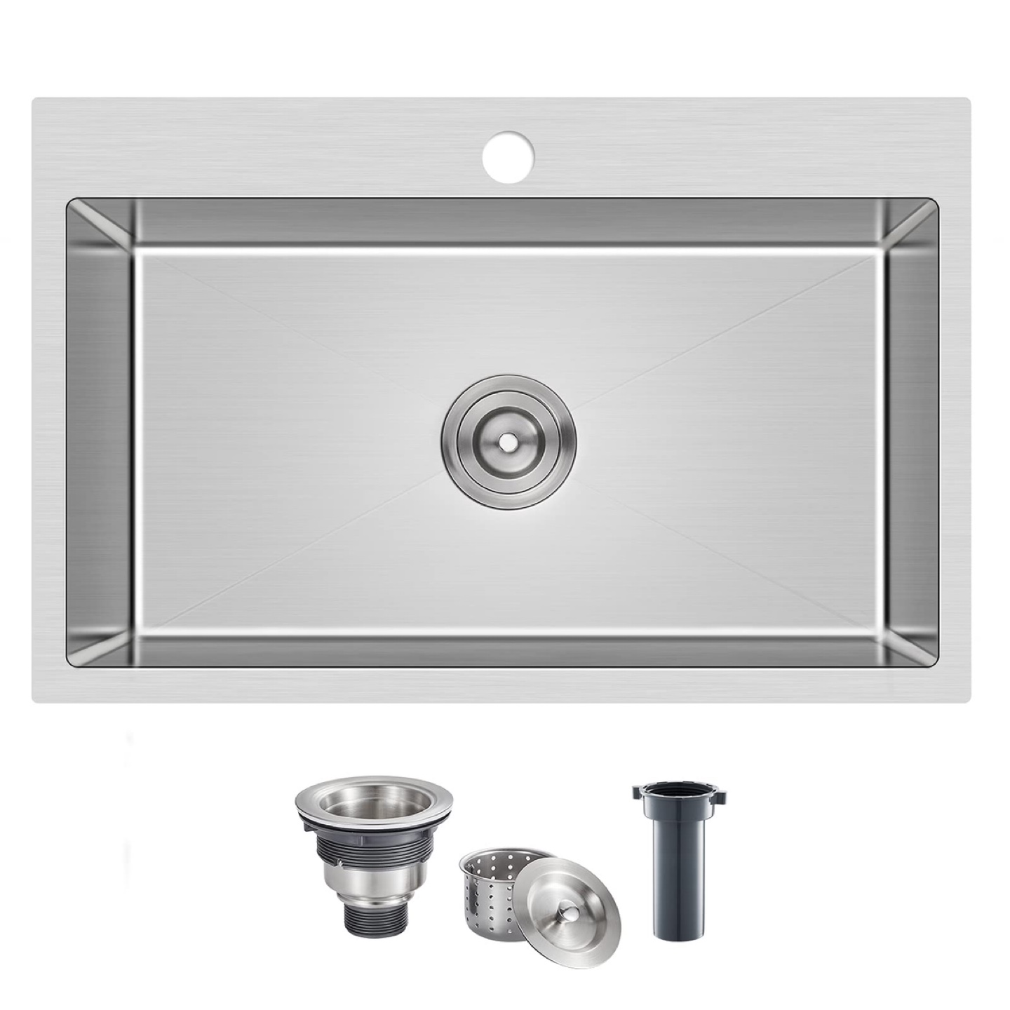 New MENATT 28" Drop-in Kitchen Sink Stainless