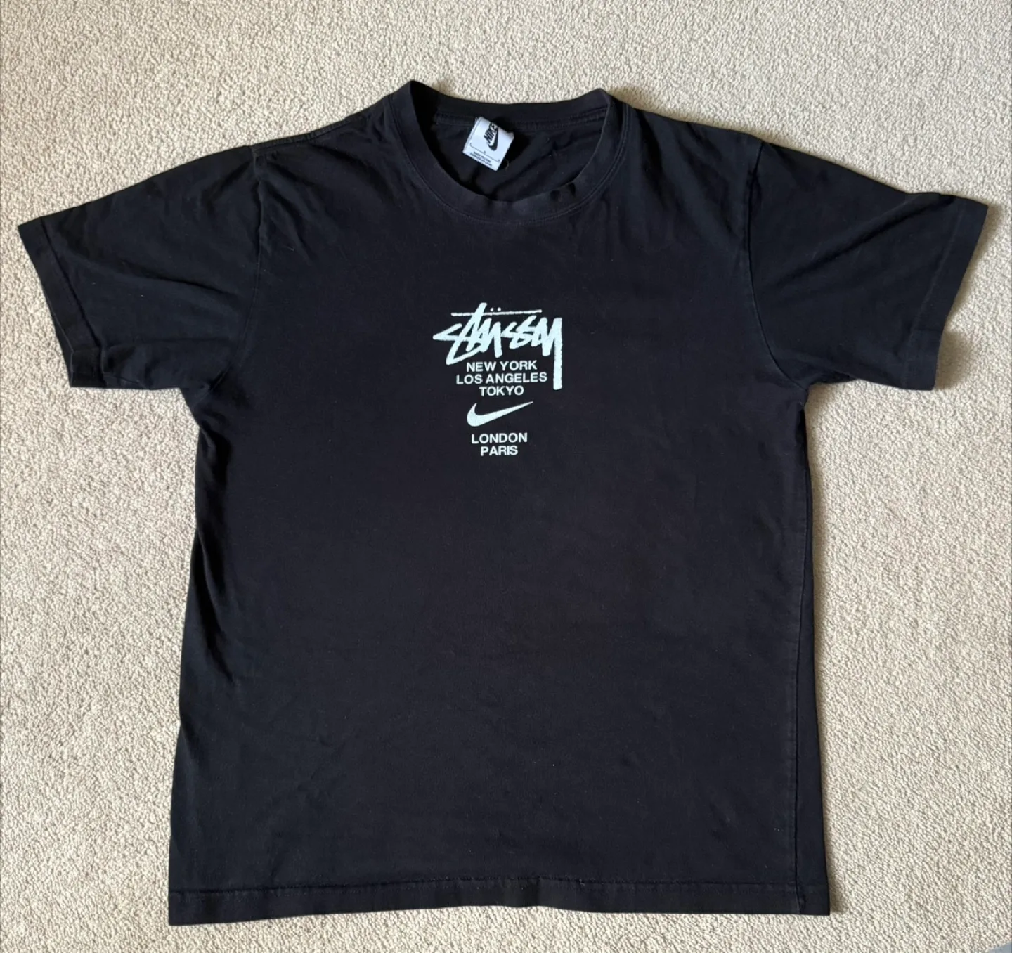 Nike x Stussy Black T-Shirt - Size L thumbnail
