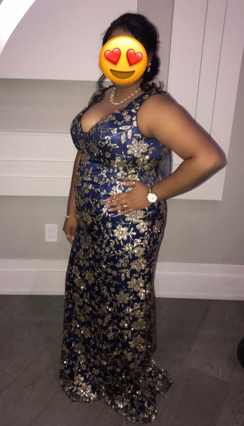 Stunning navy blue dress - photo 3