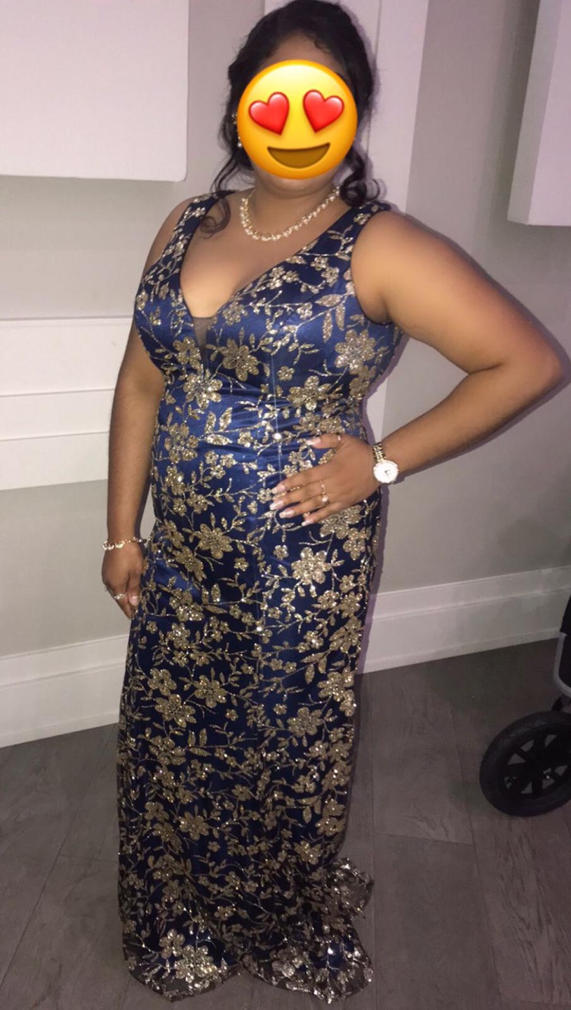 Stunning navy blue dress - photo 4