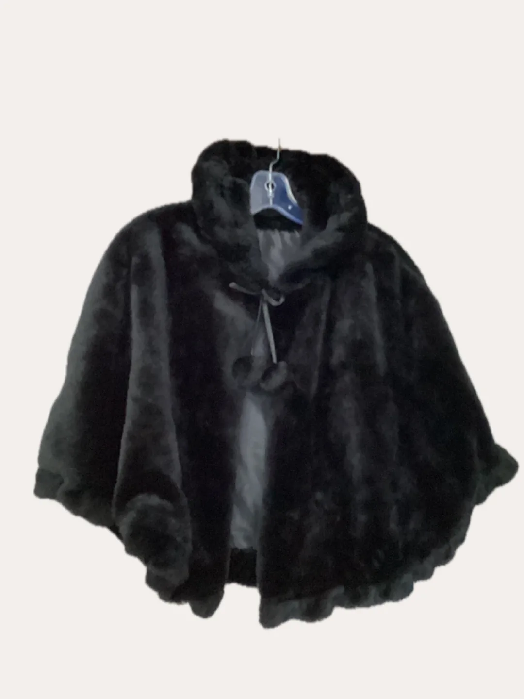 Black Faux Fur Cape thumbnail