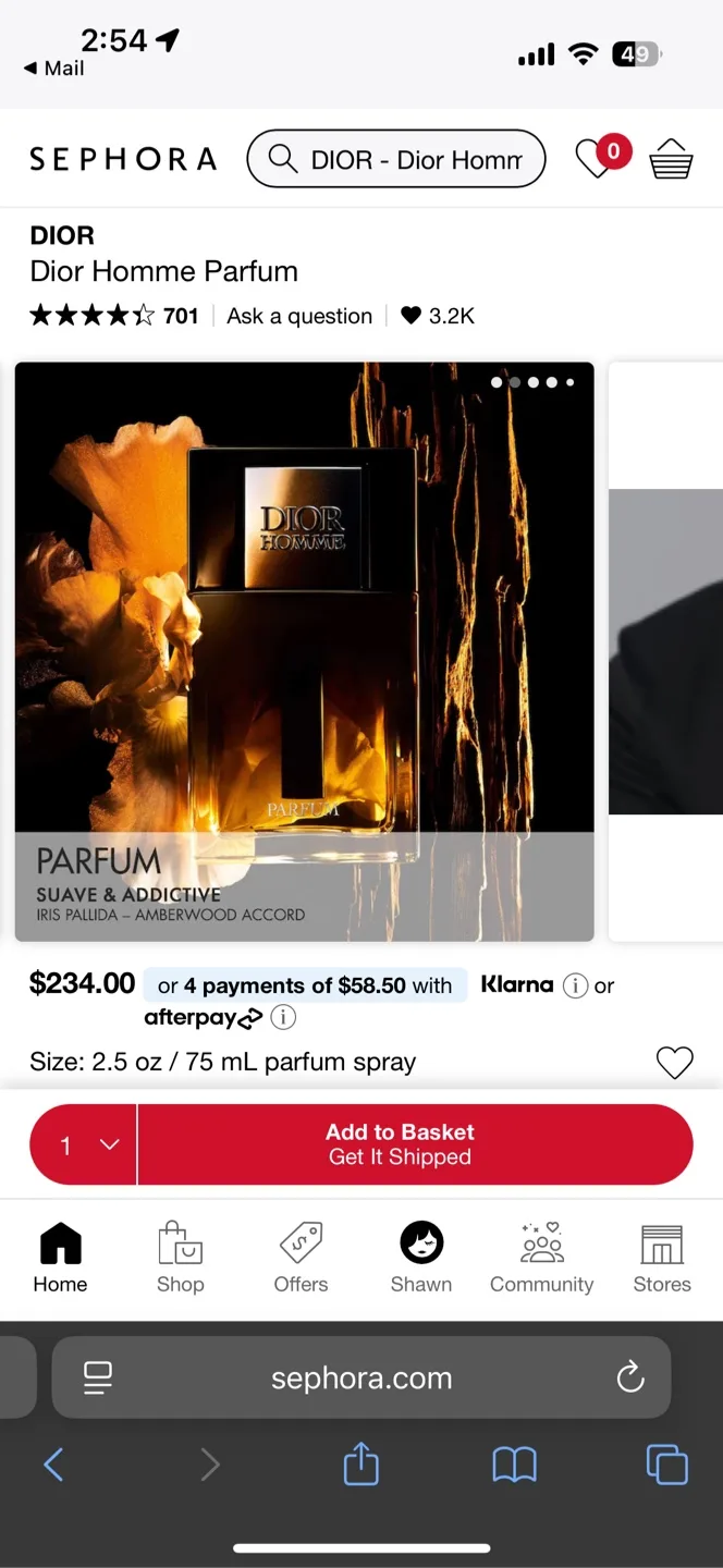 Dior Homme Parfum 75ml - New in Box! image indicator(2)