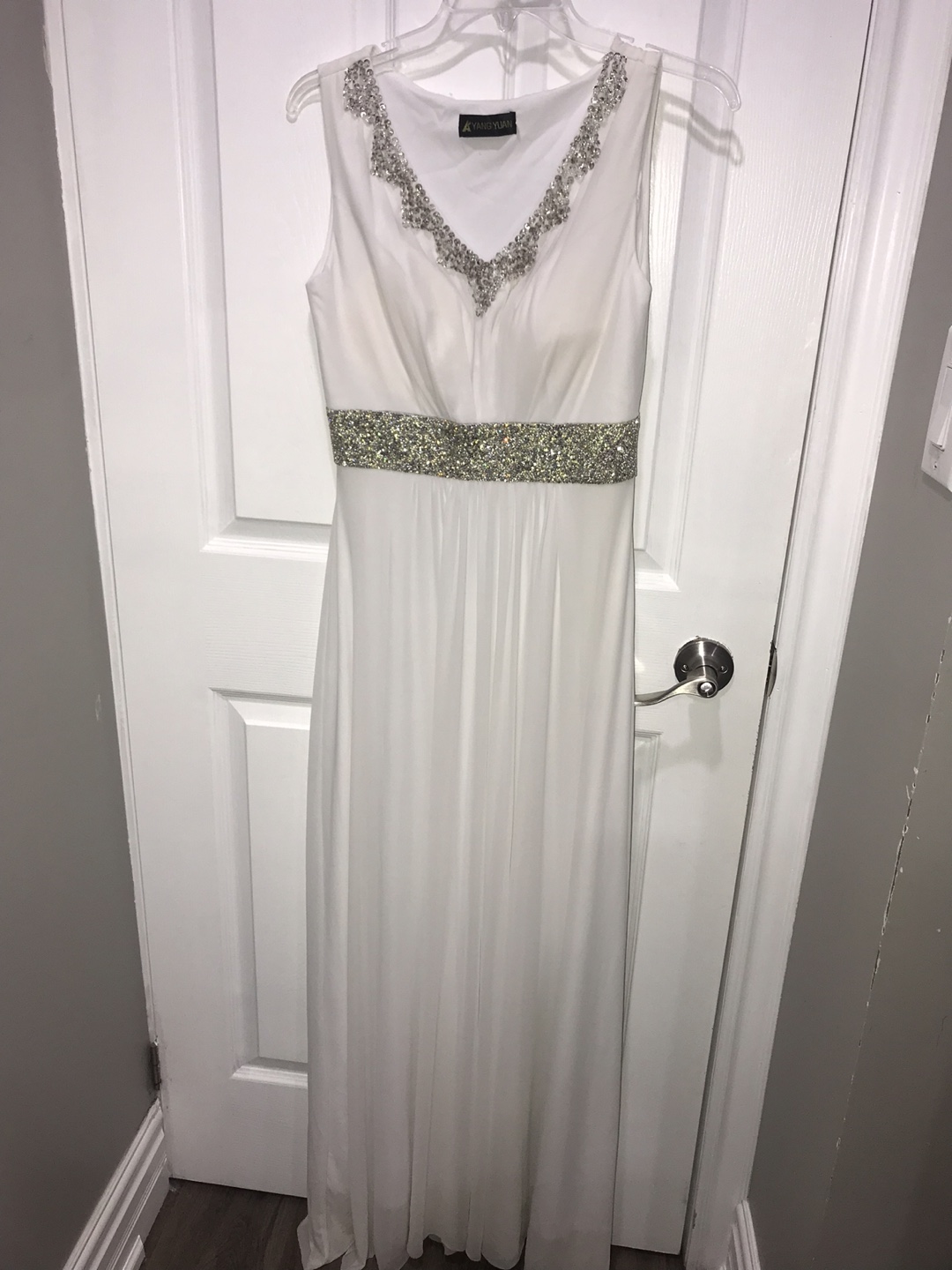 Adrianna Papell White Formal Dress