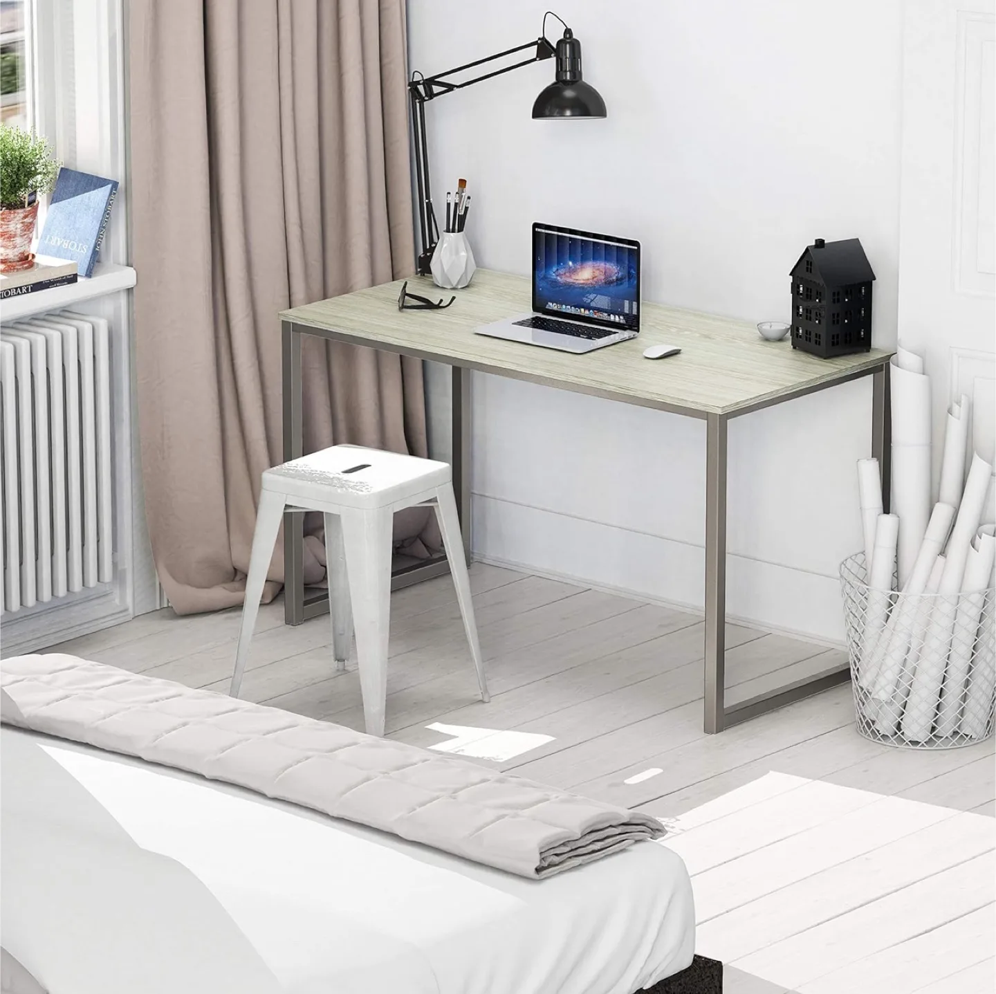 Minimalist 48” Home Office Computer Desk, premium NEW thumbnail