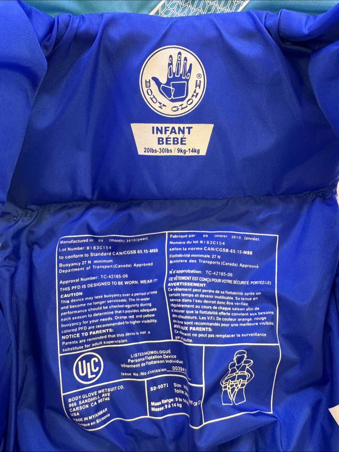 Body Glove Infant (20-30 lbs) Life Jacket - photo 2