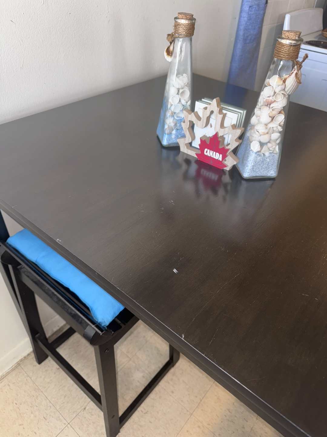 Black Dining Table with 4 Stools - photo 4