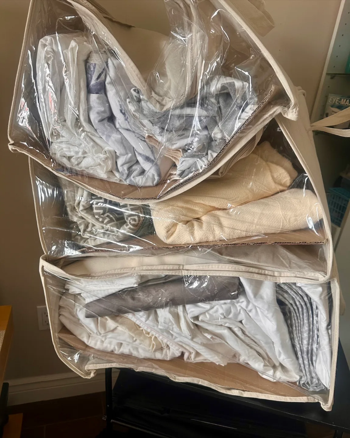 3 Big (Extra large)Storage Bag Organizers - Beige image indicator(6)