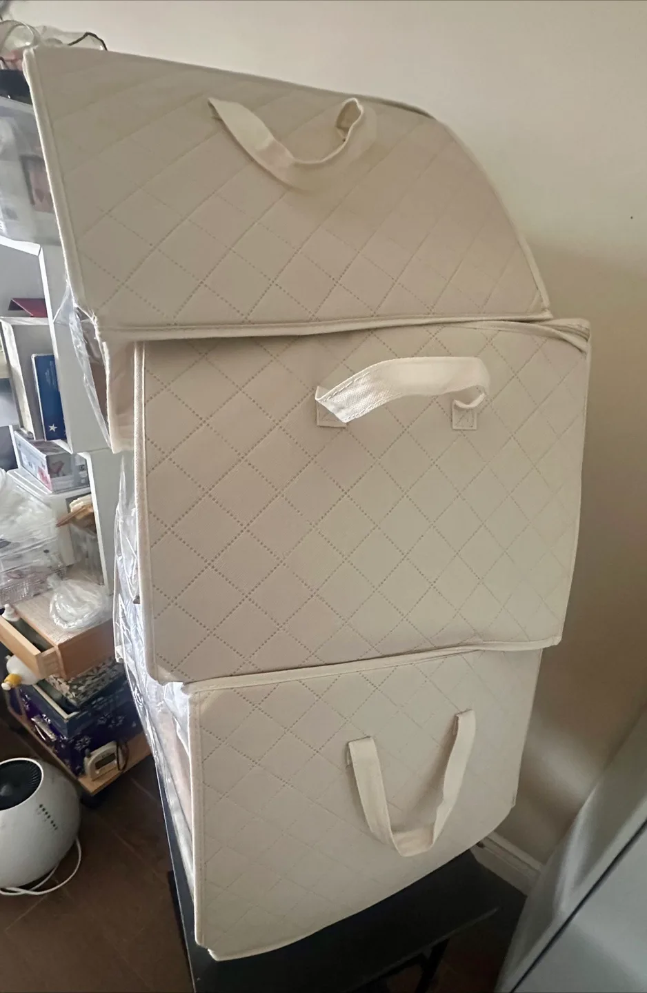 3 Big (Extra large)Storage Bag Organizers - Beige image indicator(5)