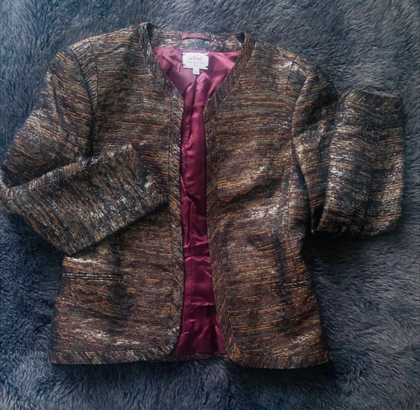 Wilfred Metallic Blazer - Size Six image indicator(2)