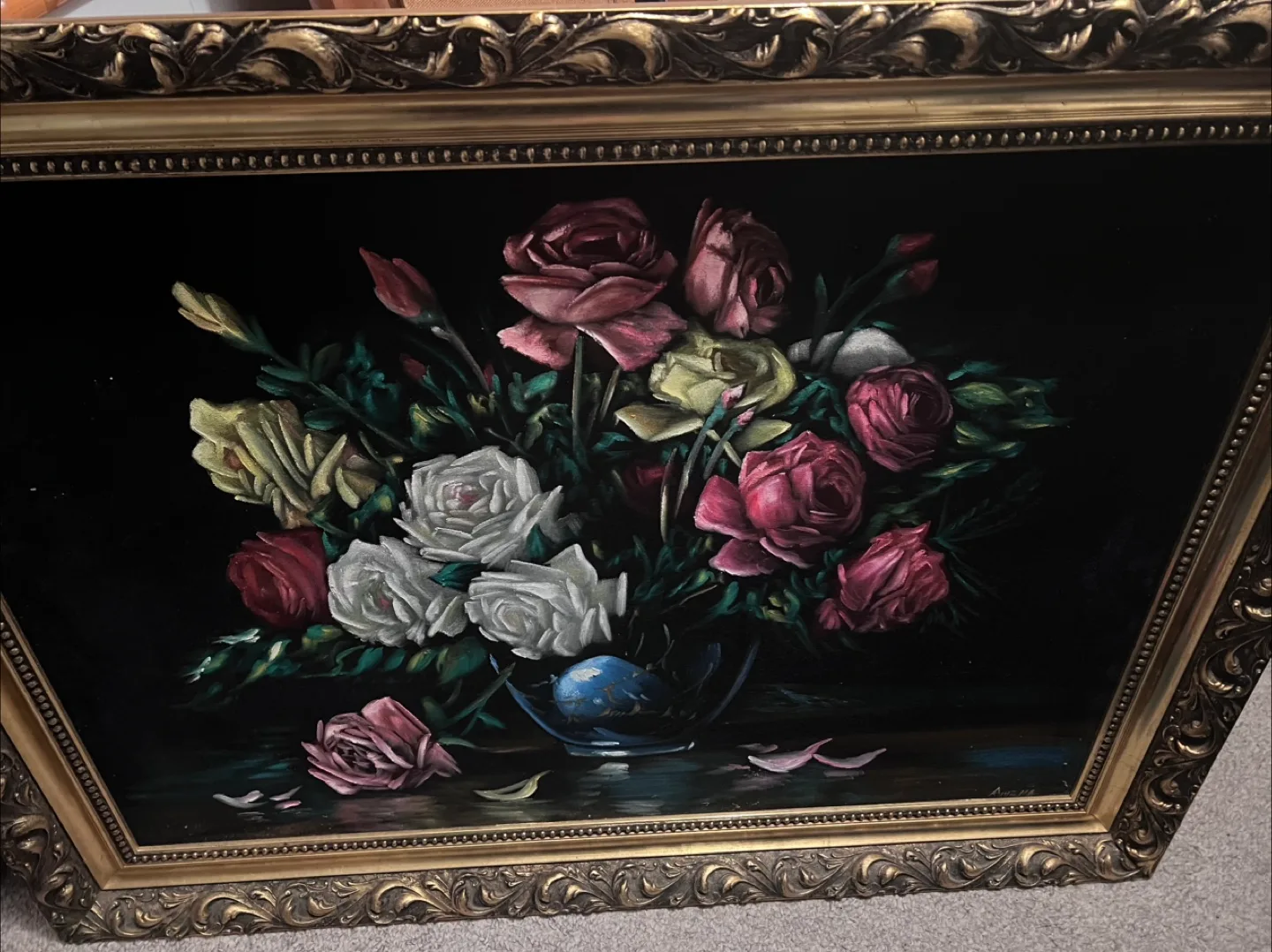 Vintage Floral Oil Painting thumbnail
