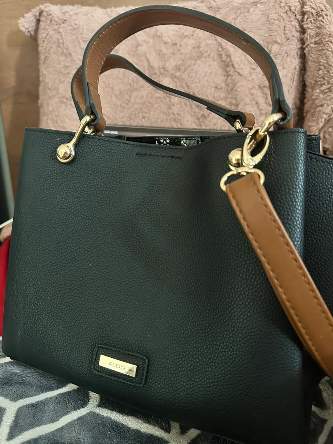 ALDO Black Tote Bag thumbnail