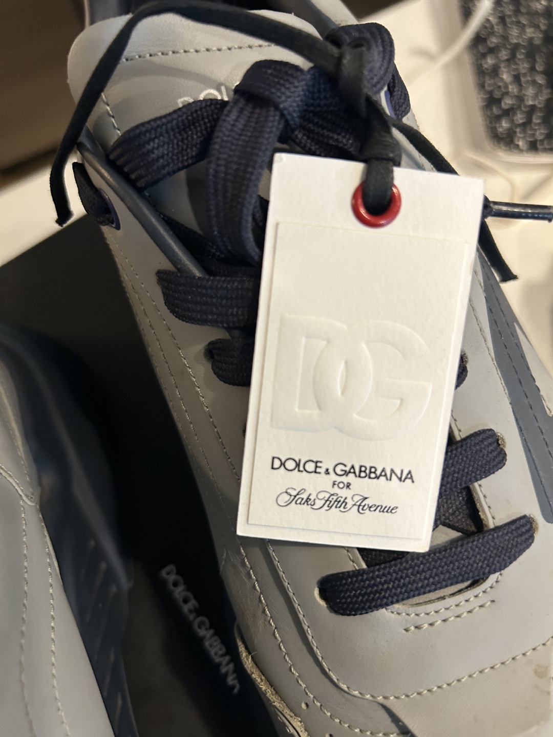 Dolce & Gabbana Gray/Blue Sneakers - Size 13 - photo 4