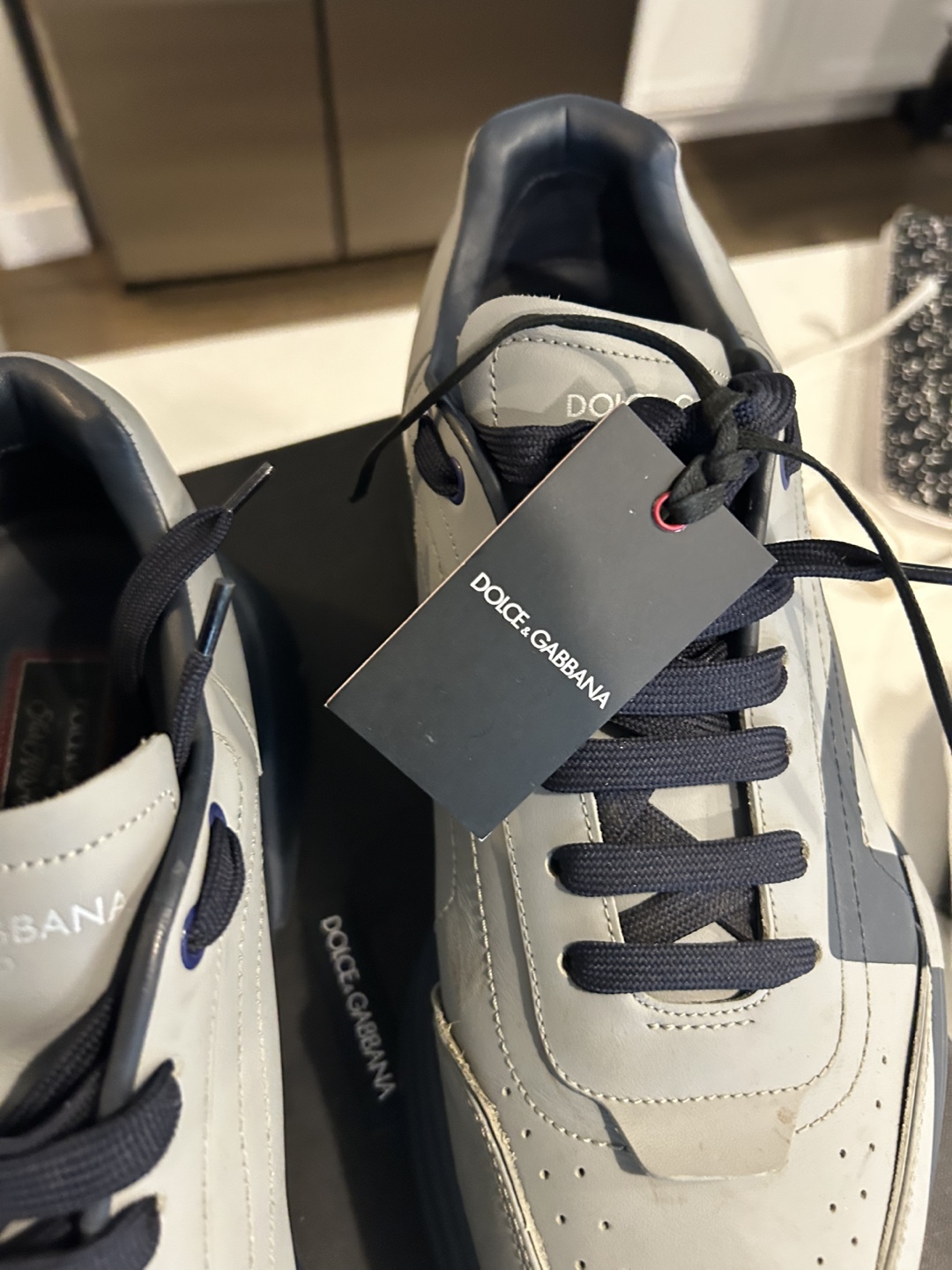 Dolce & Gabbana Gray/Blue Sneakers - Size 13 - photo 3