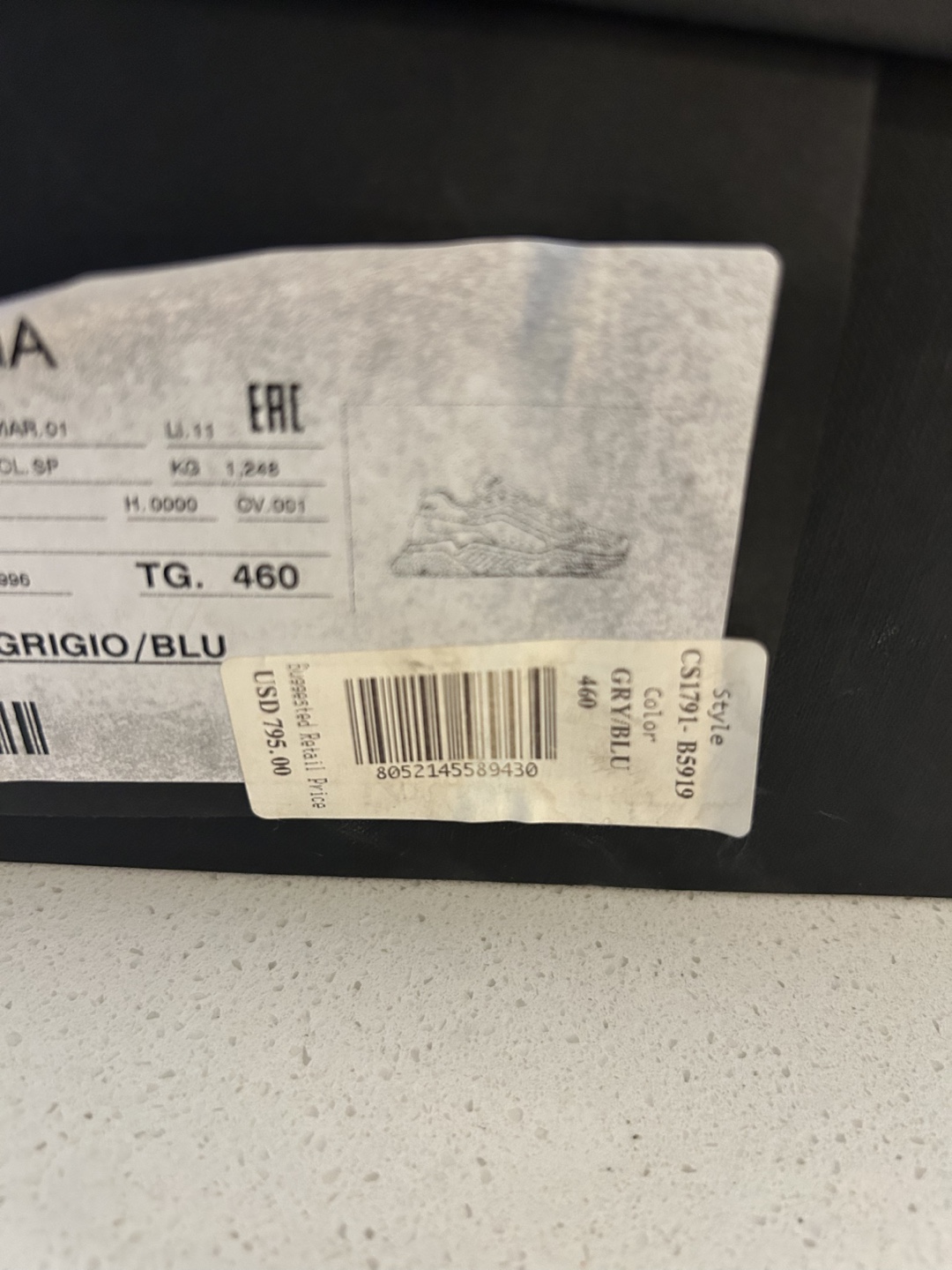 Dolce & Gabbana Gray/Blue Sneakers - Size 13 - photo 5