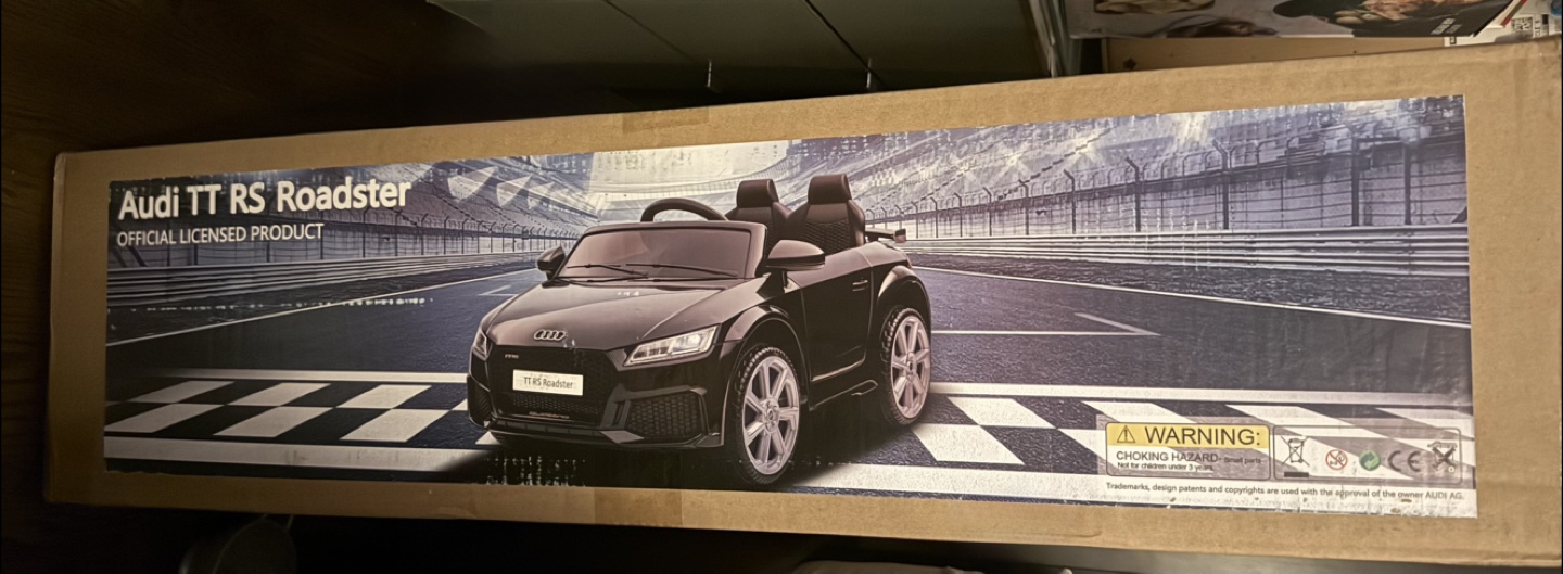 Audi TT RS Roadster Ride-On Car - Pink + FREE 🎁