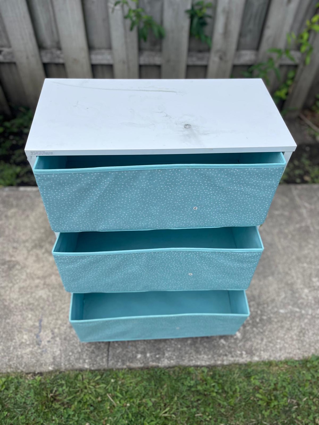 White Frame 3-Drawer Storage Unit - photo 4
