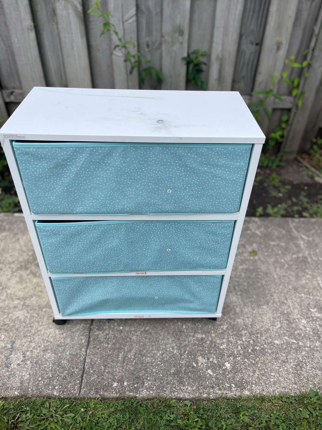 White Frame 3-Drawer Storage Unit - photo 5