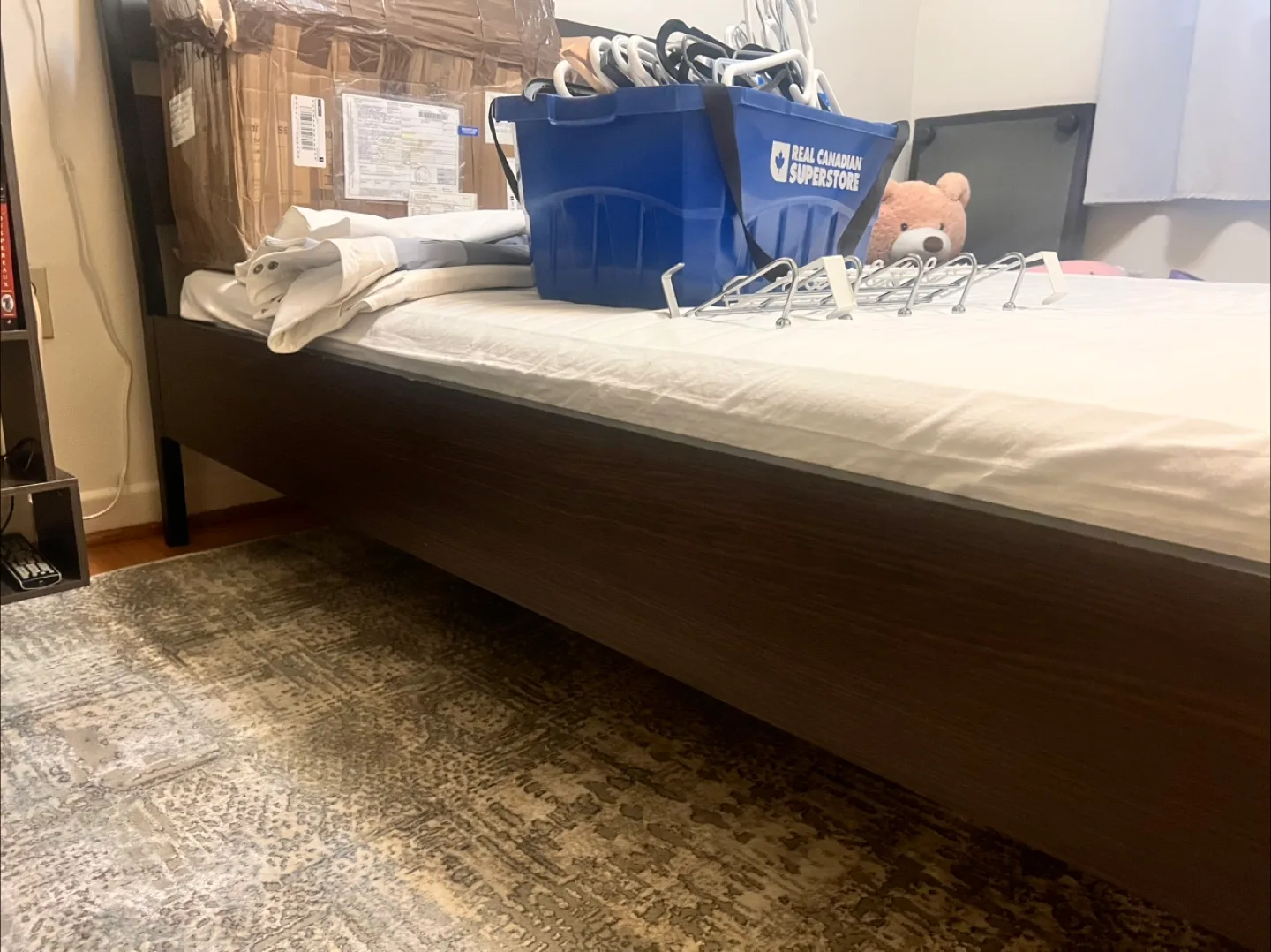 Dark Brown Bed Frame - Queen Size thumbnail