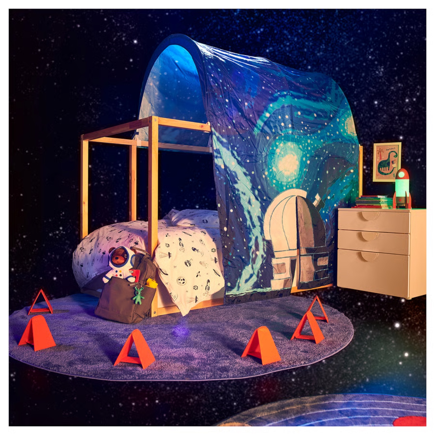 IKEA KURA Bed Tent - Space Theme - photo 3