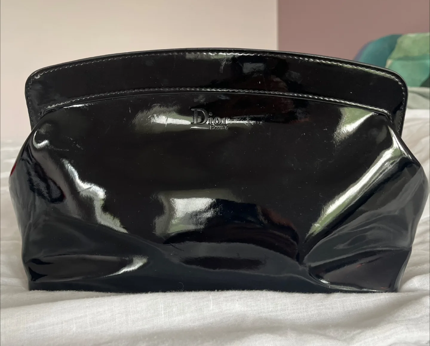 Dior Beaute Black Cosmetic Pouch with Mirror thumbnail