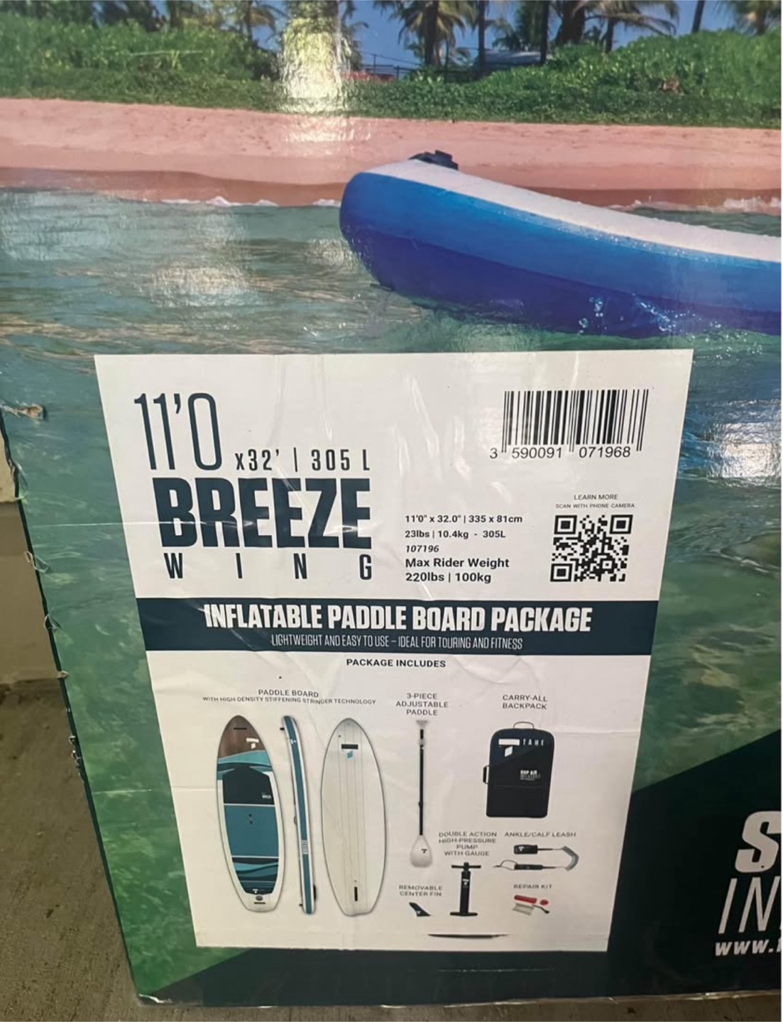 TAHE Breeze Wing 11'0" Inflatable Paddle Board Package - photo 2
