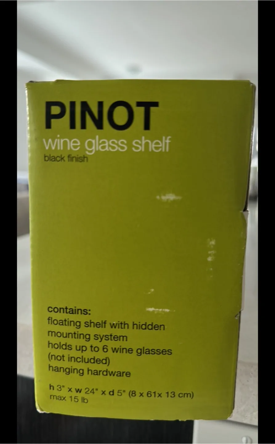 Kiera Grace Pinot Wine Glass Shelf - Black Finish image indicator(6)