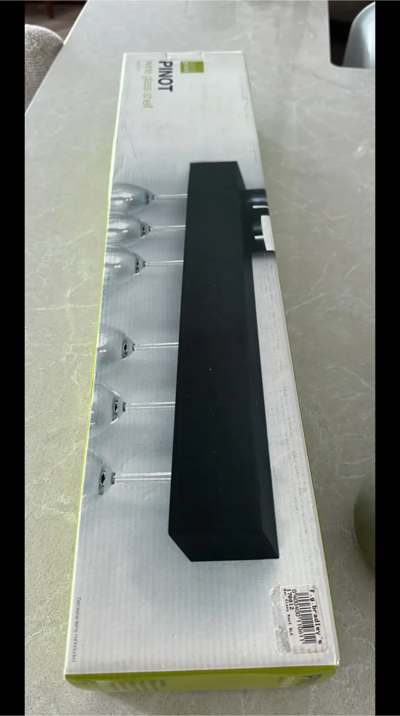 Kiera Grace Pinot Wine Glass Shelf - Black Finish image indicator(3)