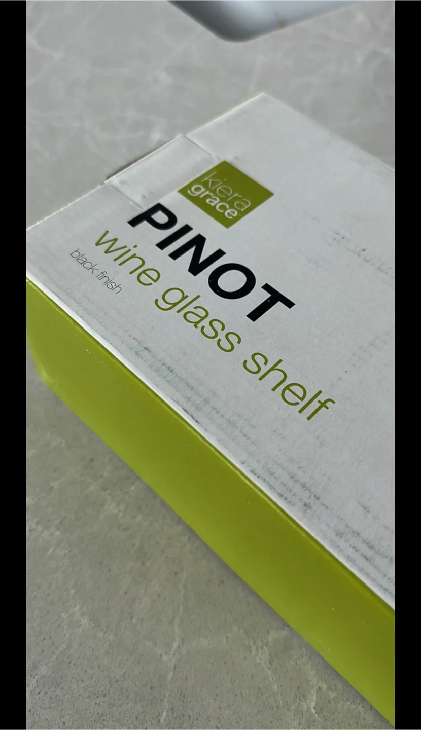 Kiera Grace Pinot Wine Glass Shelf - Black Finish image indicator(2)