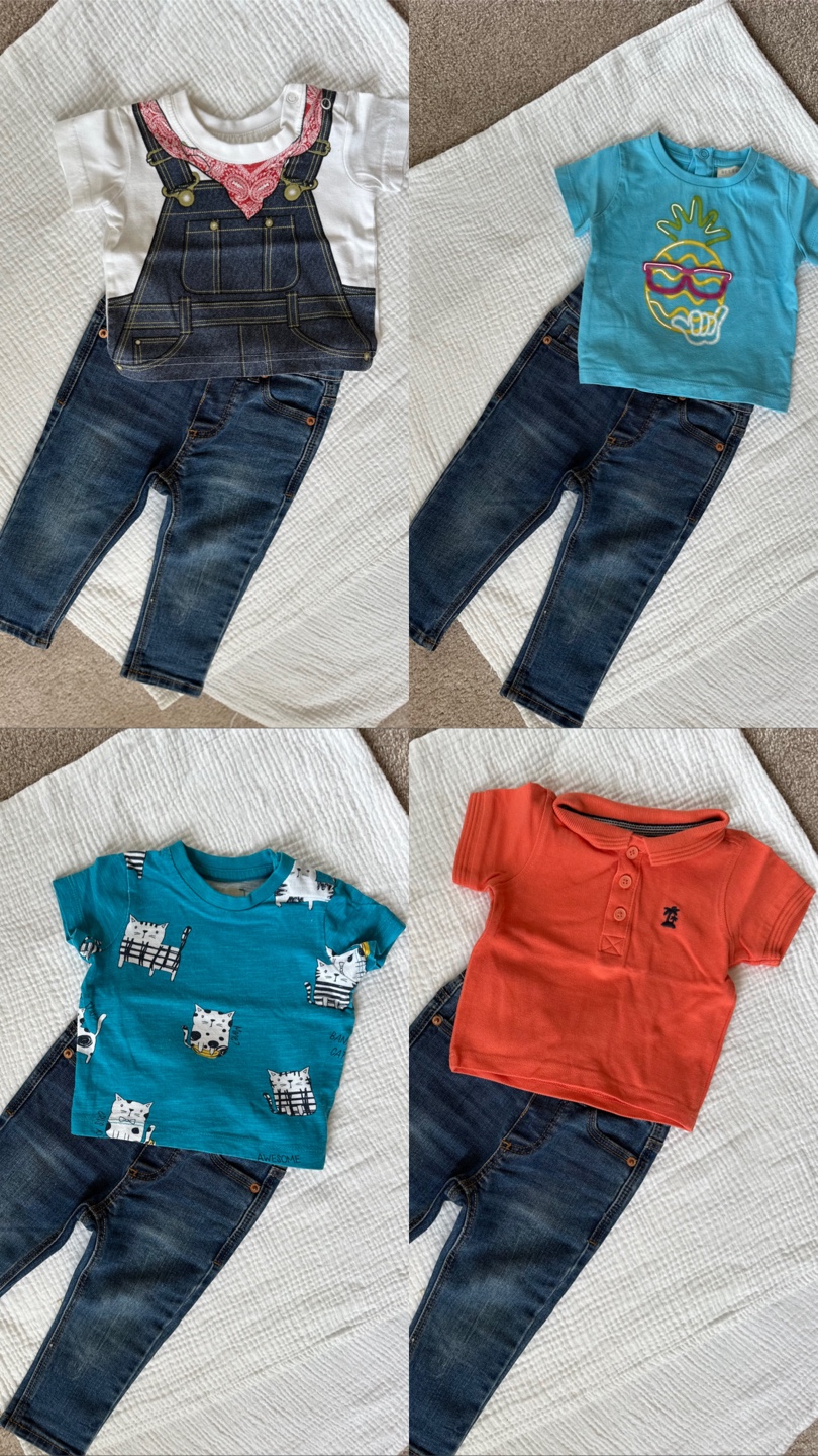 Baby Clothes Bundle 3-6 months- Assorted T-Shirts & Jeans - photo 3