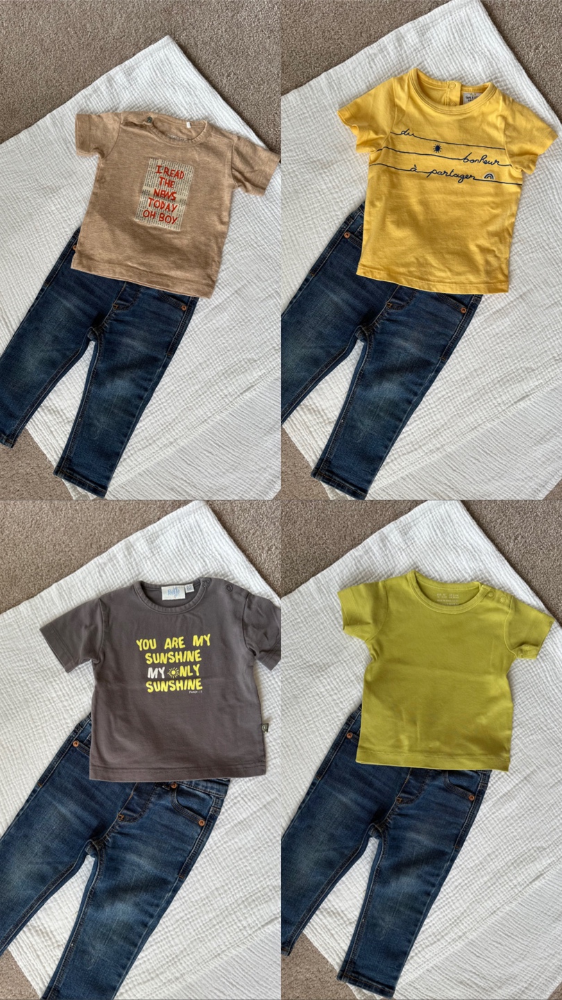 Baby Clothes Bundle 3-6 months- Assorted T-Shirts & Jeans
