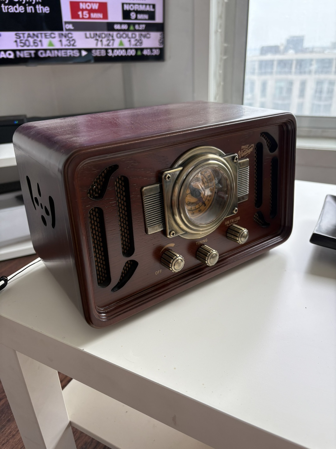 Pyle Vintage Series Speaker (with radio and Bluetooth)