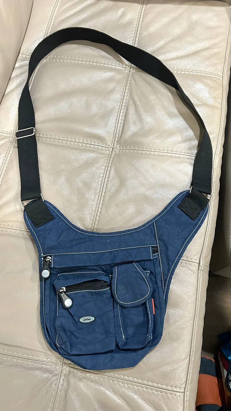 D&J Navy Blue Crossbody Bag thumbnail
