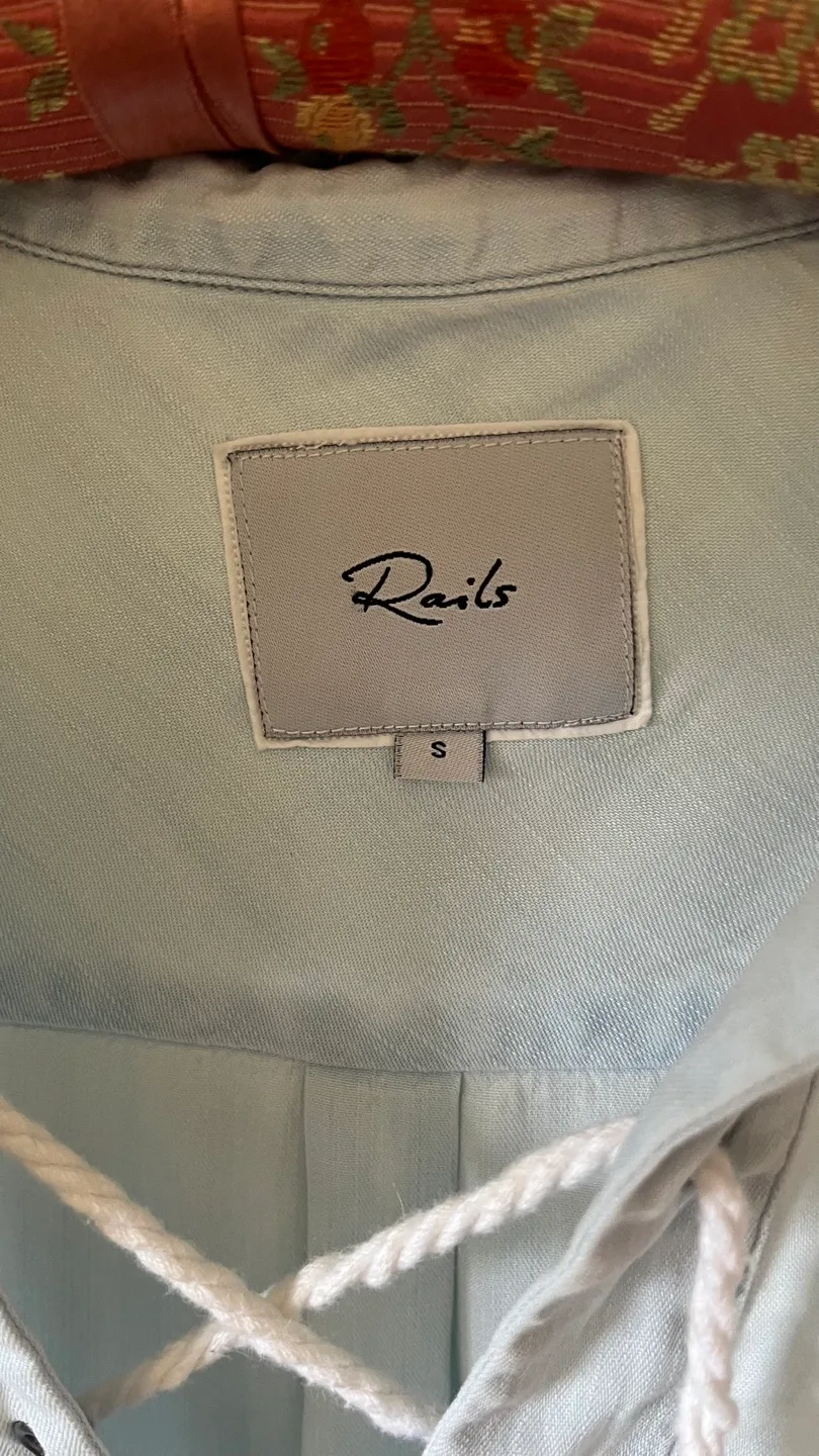 Rails Light Blue Lace-Up Tunic - Size S image indicator(2)