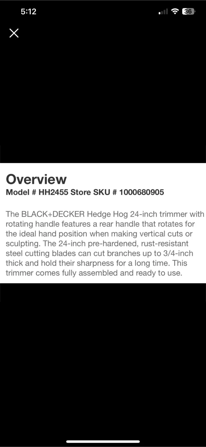 Black+Decker 24-Inch Electric Hedge Trimmer with Rotating Handle image indicator(6)