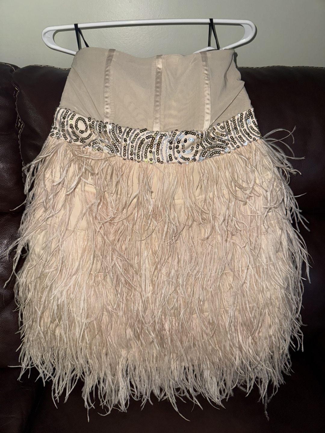 Bebe Strapless Feather Mini Dress - photo 2
