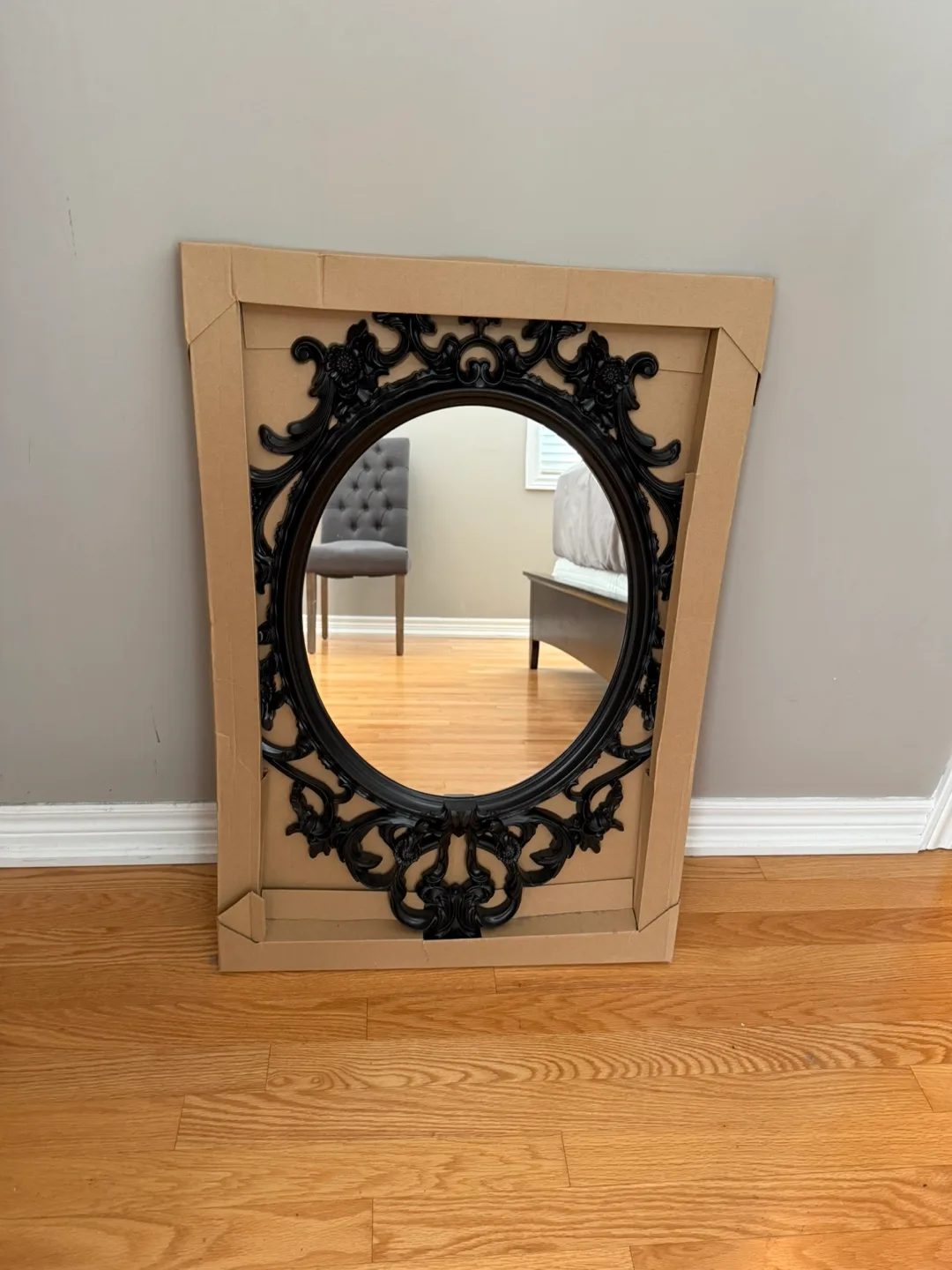 IKEA Black Ornate Round Mirror thumbnail