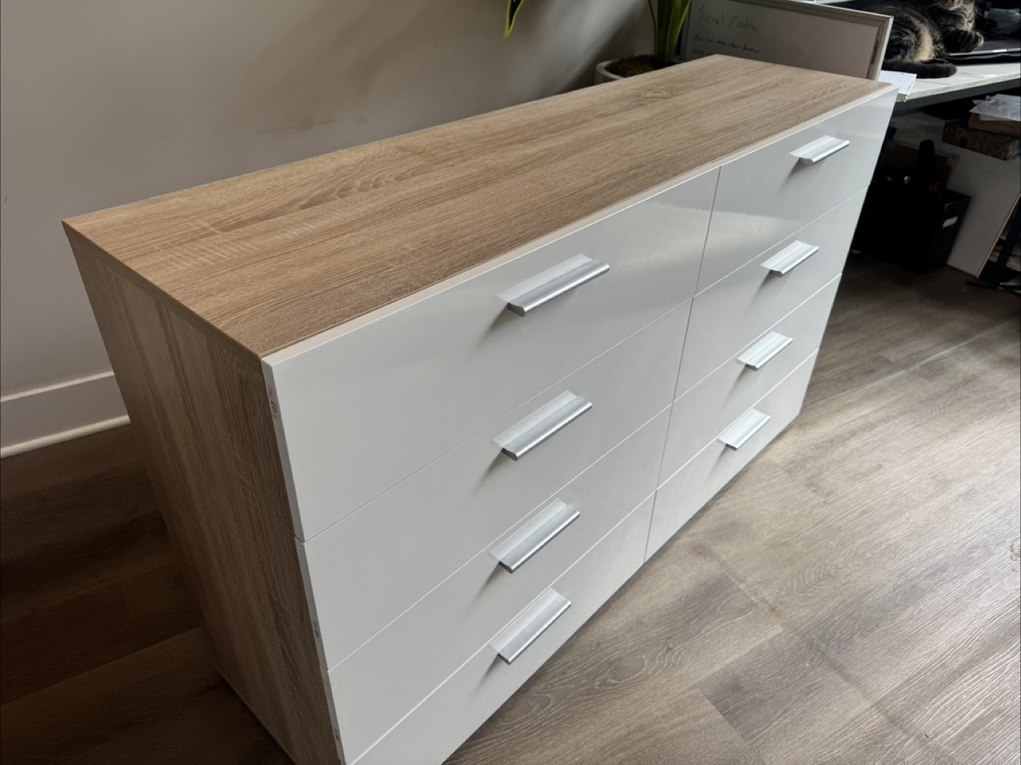 White & Oak 6-Drawer Dresser - photo 3