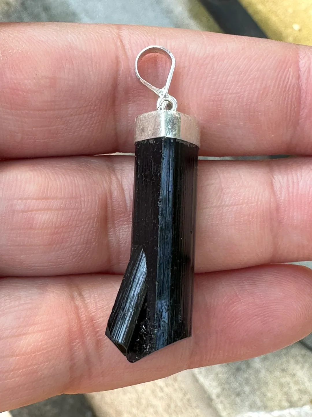 Black Tourmaline Crystal Pendant image indicator(4)