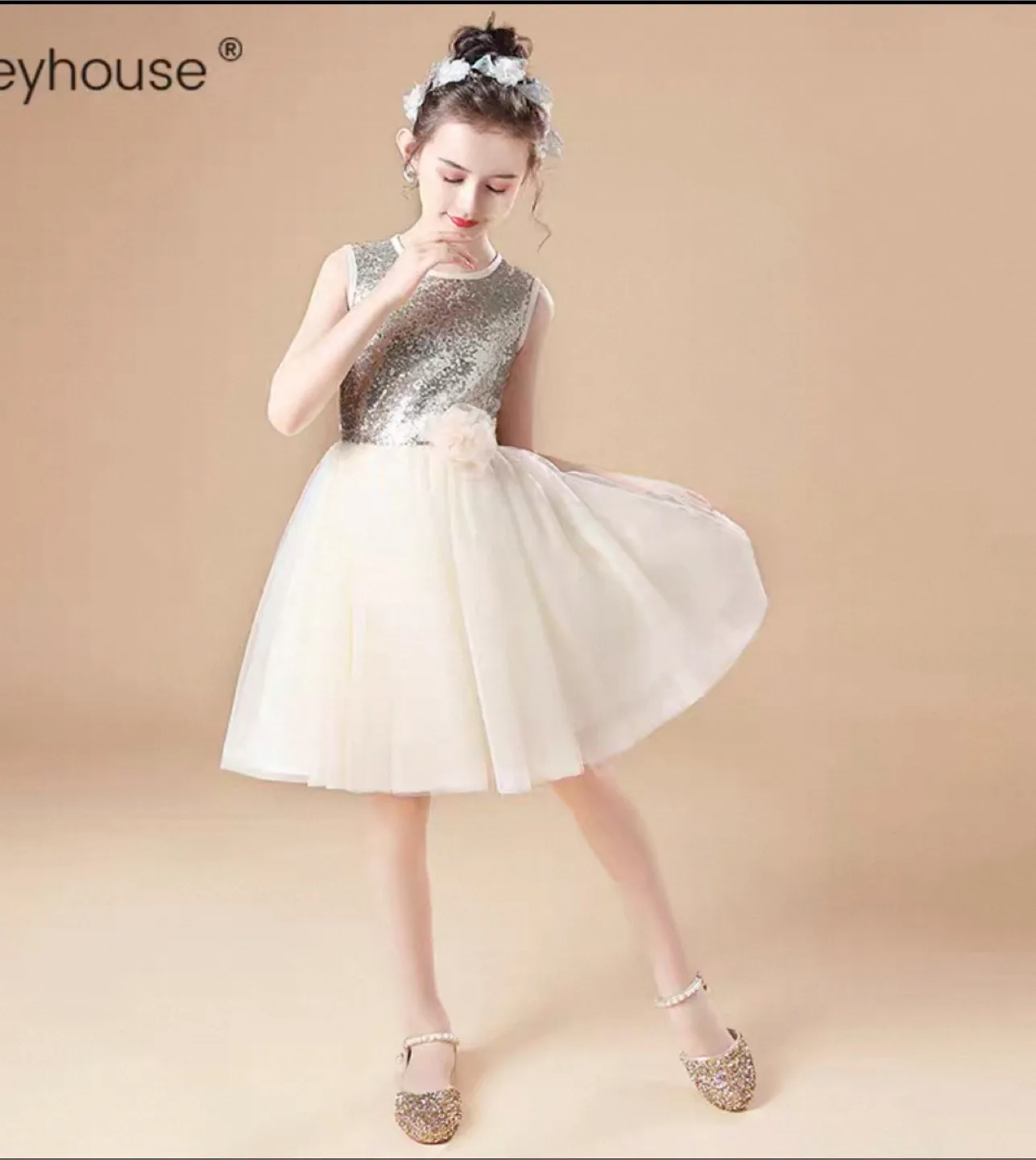 The Children's Place Sparkly Party Dress - Size from 5-11 thumbnail