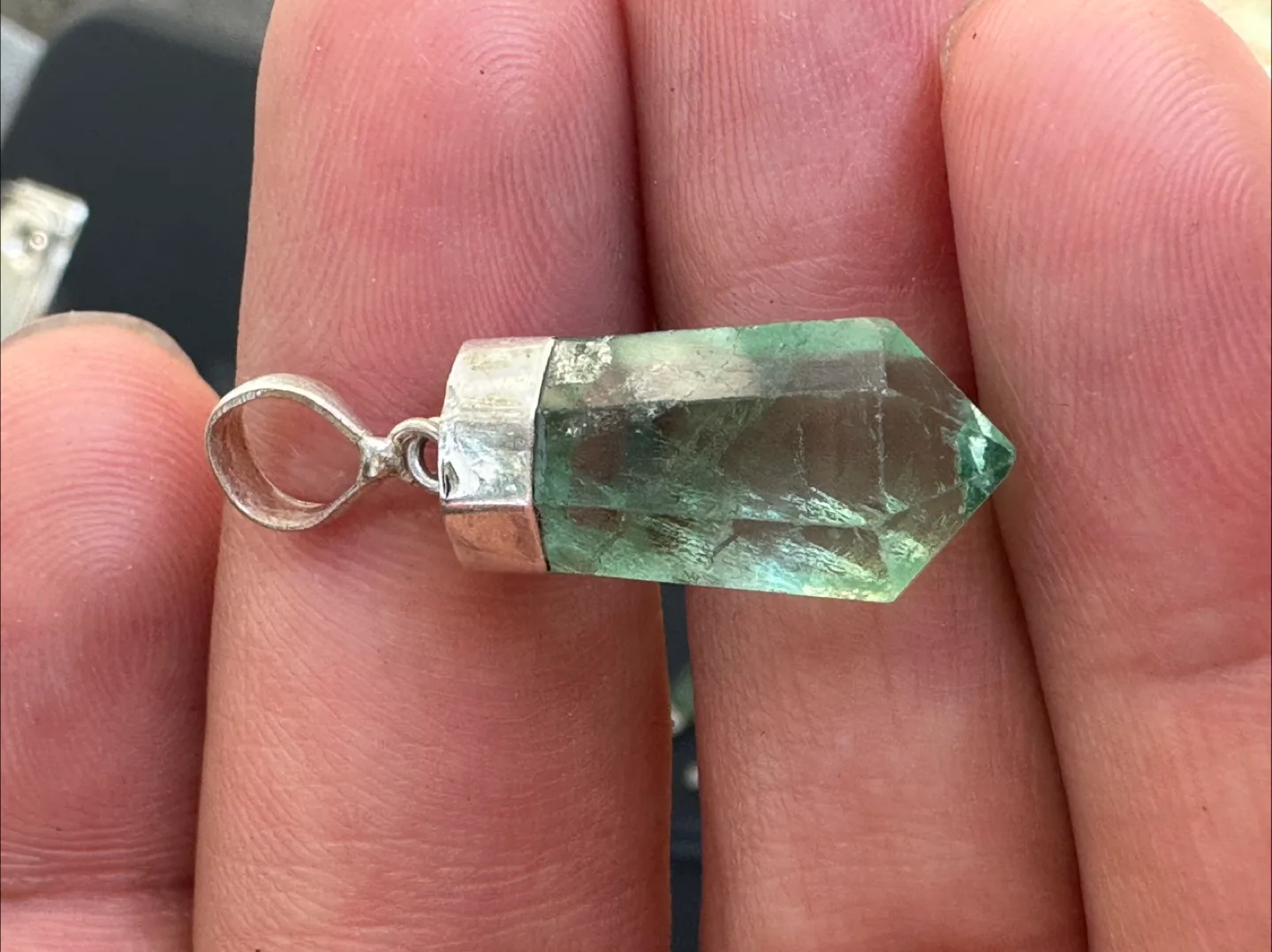 FLUORITE Crystal Point Pendant thumbnail