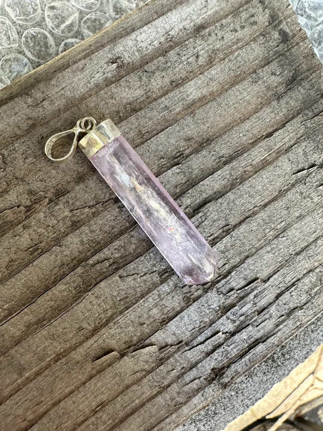 Pink Kunzite Crystal Pendant thumbnail