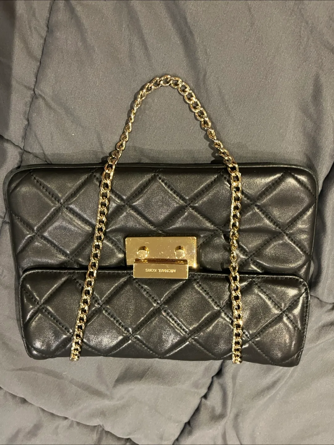 Michael Kors Black Quilted Leather Shoulder Bag thumbnail