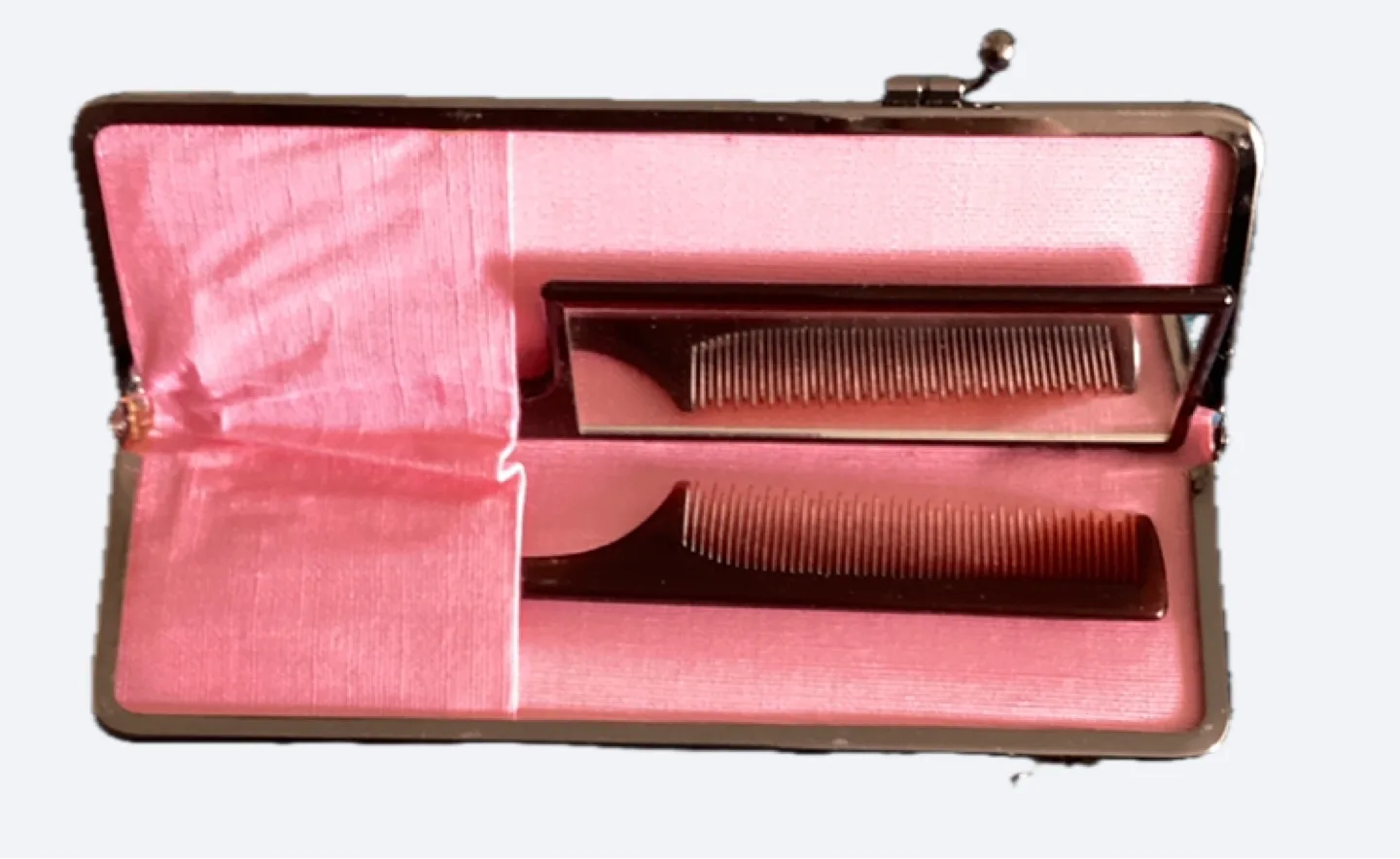 Vintage Japanese Fabric Comb & Mirror Case image indicator(2)