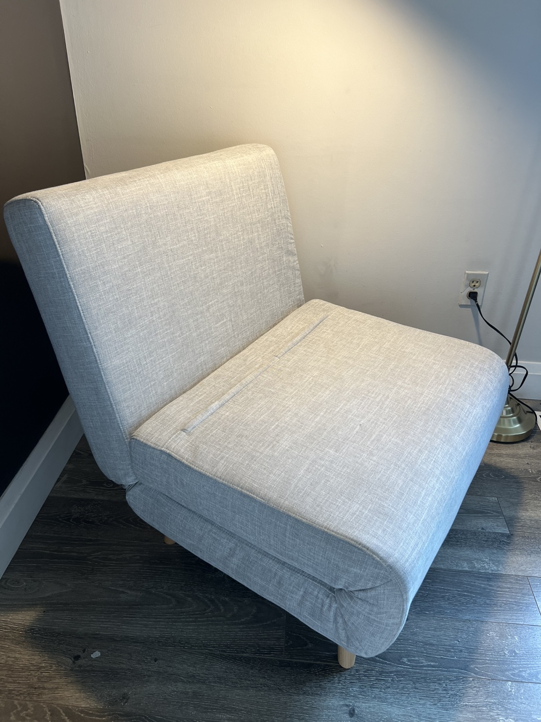 Grey Convertible Chair Bed - photo 2