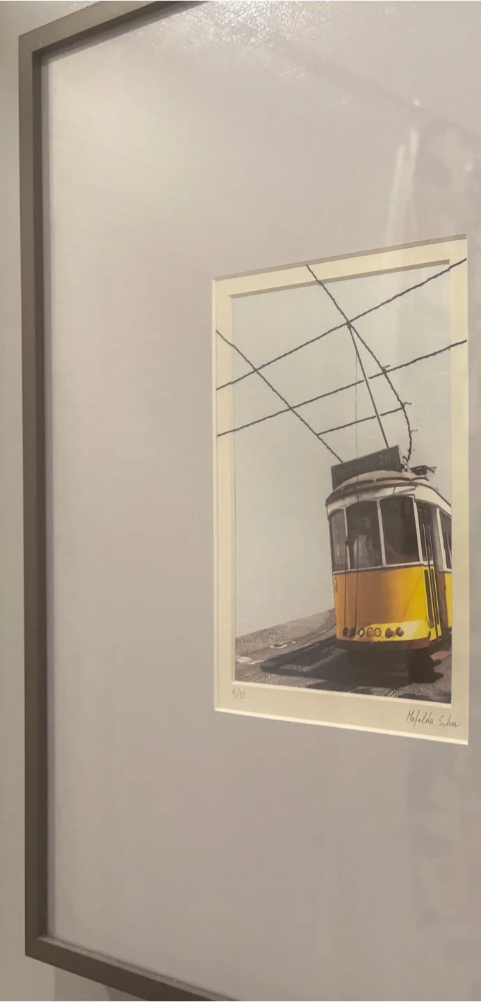 Lisbon Streetcar Watercolour Print Framed thumbnail