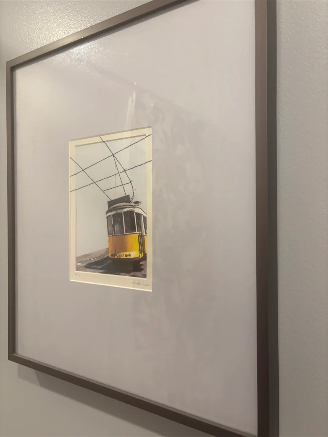 Lisbon Streetcar Watercolour Framed image indicator(2)