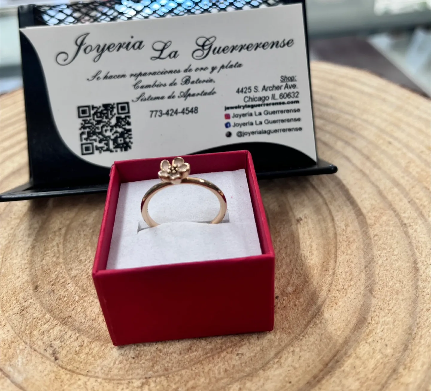 Flower Ring real gold14k- Joyeria La Guerrerense image indicator(3)